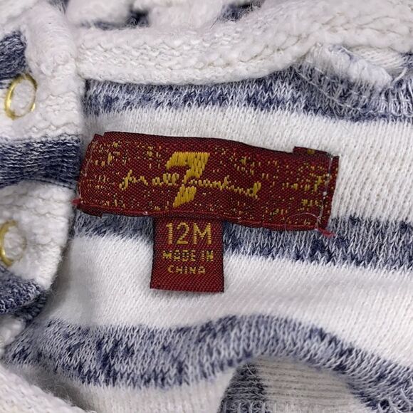 7 For All Mankind White and Blue Knit Top 12M - Picture 7 of 9